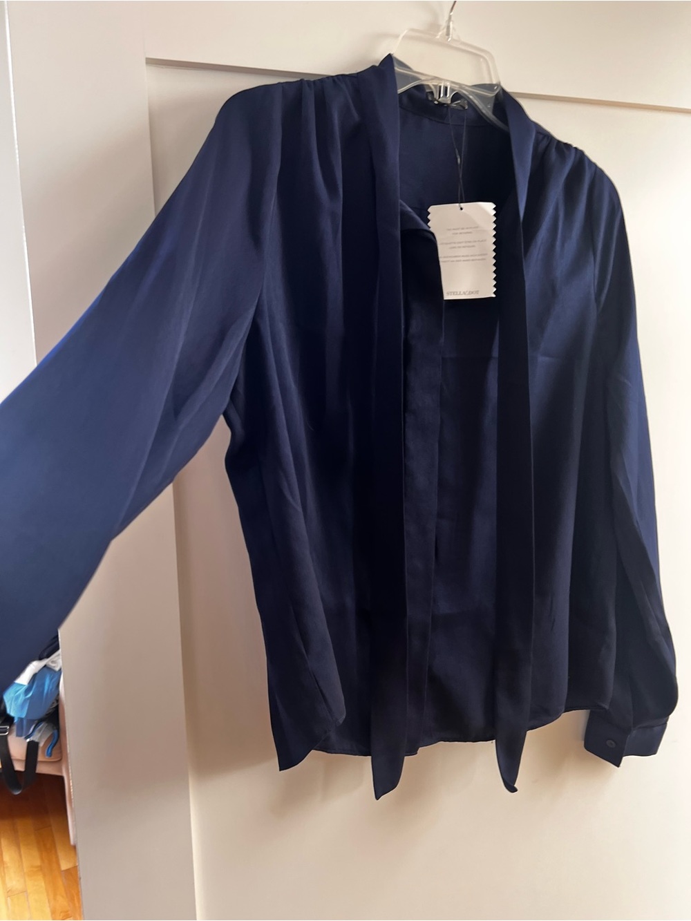 Stella & Dot Navy Open-Front Blazer Jacket